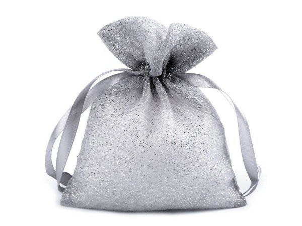 Dárkový pytlík třpytivý 10x13 cm organza