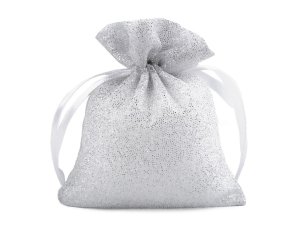 Dárkový pytlík třpytivý 10x13 cm organza