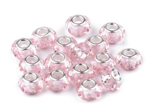Plastové korálky s ploškami s velkým průvlekem 14,5x9 mm