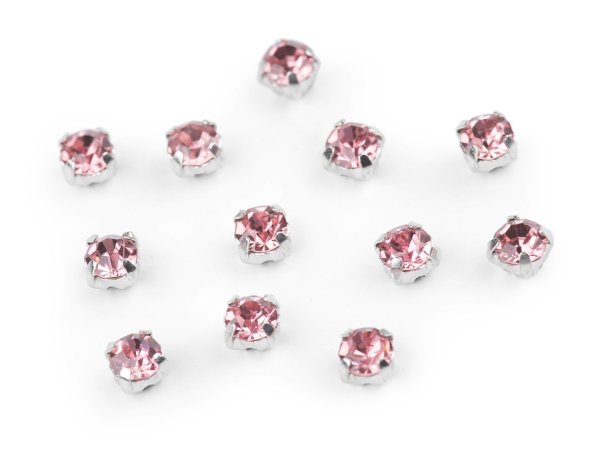 Našívací šatony / štras v pouzdře / kotlíku Ø4,3 mm