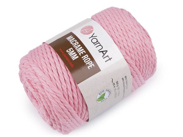 Pletací příze Macrame Rope Ø5 mm 500 g rozčesávací