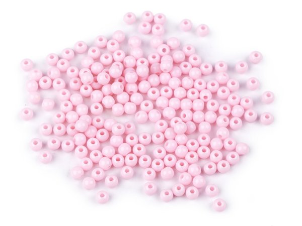 Plastové korálky Color Ø4 mm