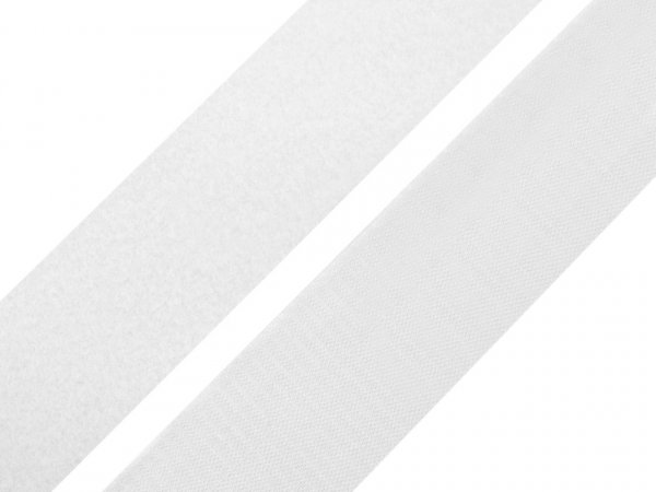 Suchý zip háček + plyš šíře 30 mm bílý PES/PA