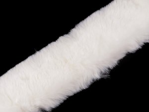Našívací oděvní / dekorační kožešina plochá, řezaná šíře 5 cm