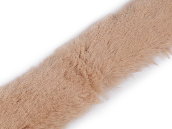 Našívací oděvní / dekorační kožešina plochá, řezaná šíře 5 cm