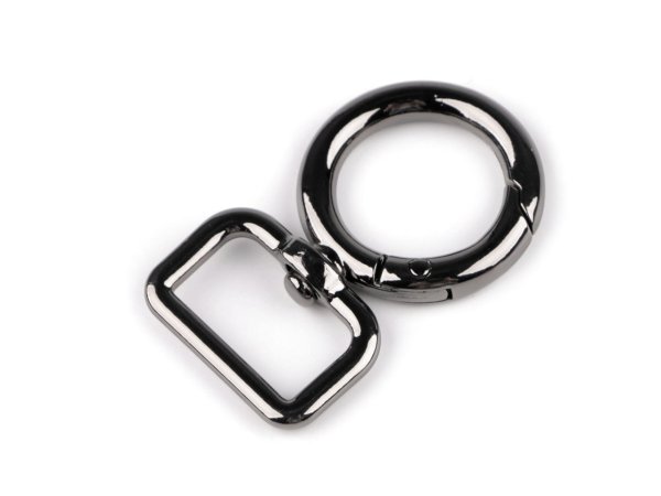 Kovová karabina otočná, průvlek 19 mm