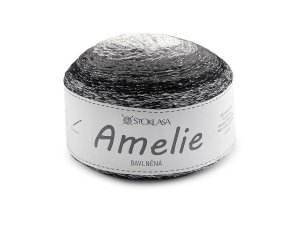 Bavlněná pletací příze Amelie s lurexem 200 g