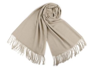 Šátek / šála typu pashmina s třásněmi 70x180 cm