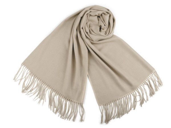 Šátek / šála typu pashmina s třásněmi 70x180 cm
