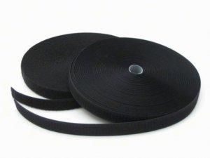 Suchý zip háček + plyš šíře 20 mm bílý, černý PES/PA