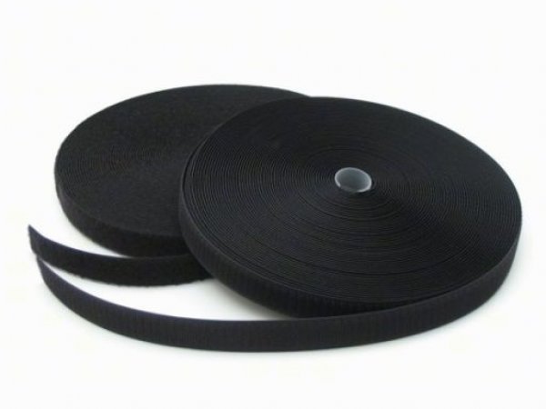 Suchý zip háček + plyš šíře 20 mm bílý, černý PES/PA