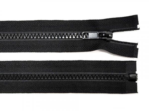 Kostěný zip No 5 délka 80 cm bundový černý