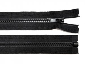 Kostěný zip No 5 délka 75 cm (bundový) černý