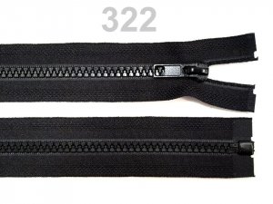 Kostěný zip No 5 délka 60 cm (bundový) černý