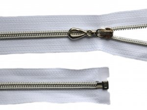 Spirálový zip se stříbrnými zoubky No 5 délka 75 cm