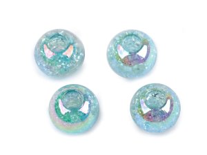 Plastové korálky s AB efektem Ø20 mm