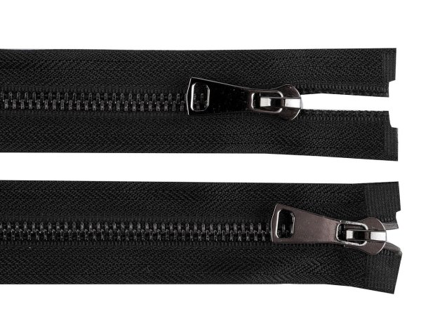 Zip kovový No 5 dělitelný 2 jezdce / dvoucestný 80 cm