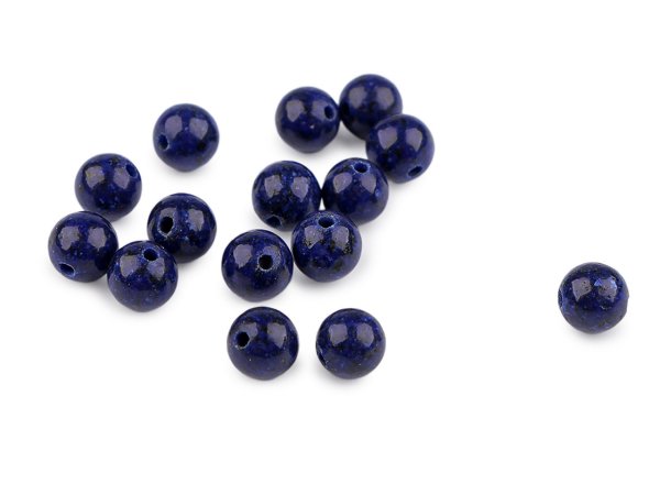 Lapis lazuli dobarvený, minerální korálky Ø6 mm