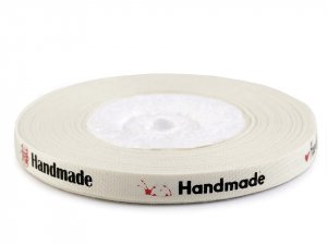 Bavlněná stuha šíře 10 mm Handmade