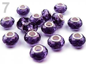 Plastové korálky s ploškami s velkým průvlekem 14,5x9 mm