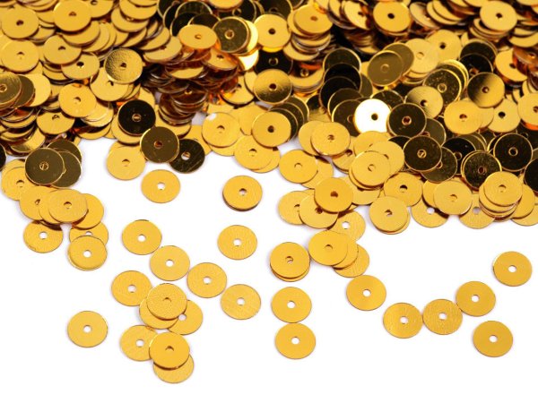 Flitry hladké Ø6 mm s metalickým efektem