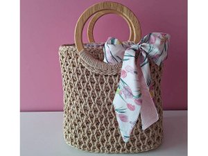 Dřevěná ucha na tašky Ø14 cm