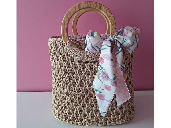 Dřevěná ucha na tašky Ø14 cm