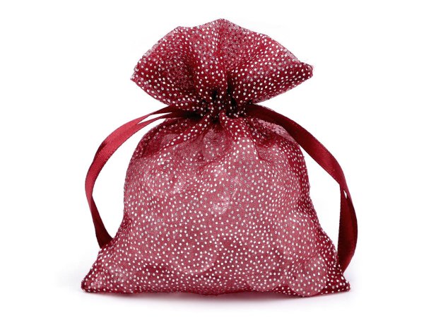 Dárkový pytlík třpytivý 10x13 cm organza