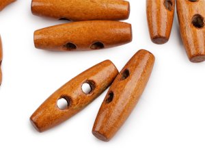 Dřevěný knoflík oliva 12x40 mm