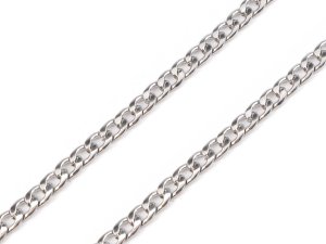 Řetízek plochý z nerezové oceli 5 mm, délka 1 m