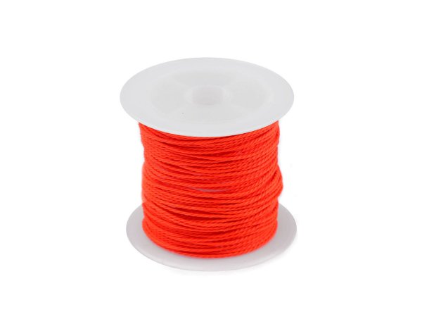 Šnůrka PES kroucená Ø1 mm voskovaná