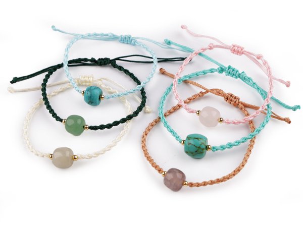 Náramek shamballa s imitací minerálu