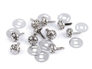 Dvounožkový hřeb / kovové nožičky na kabelky filigrán Ø10 mm