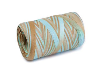 Lýko rafie přírodní multicolor, k pletení tašek, šíře 5-8 mm