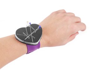 Magnetický jehelníček na ruku samonavíjecí - srdce, obdélník