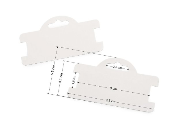 Papírová karta k zavěšení na náramky 9,5x5,5 cm