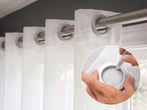 Průchodka zacvakávací vnitřní Ø42 mm / na záclony a závěsy
