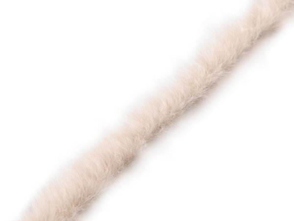 Oděvní / dekorační kožešinový proužek plochý, řezaný šíře 1,5 cm