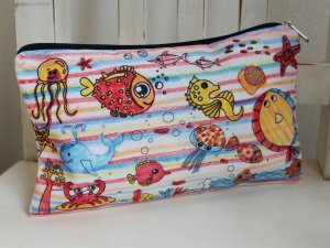 Textilní pouzdro se zipem k domalování 13x22 cm
