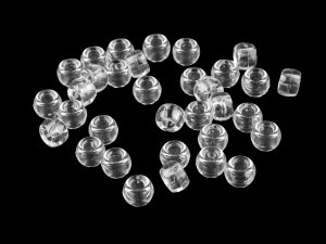 Plastové korálky s velkým průvlekem 9x6 mm