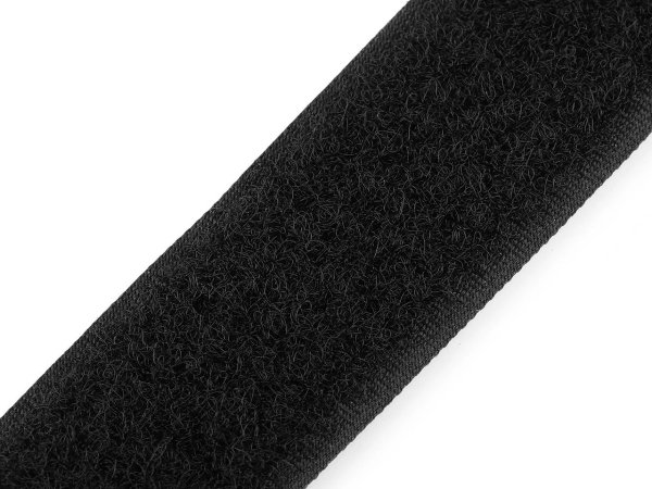 Suchý zip plyš šíře 50 mm černý
