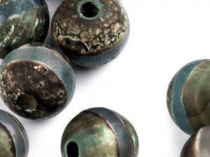 Tibetský achát pruhovaný, minerální korálky Ø8 mm
