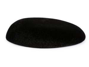 Sametový klobouček / polotovar na výrobu fascinátoru Ø15 cm
