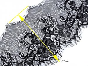 Francouzská krajka měkká prádlová šíře 17,5 cm