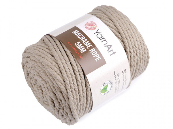 Pletací příze Macrame Rope Ø5 mm 500 g rozčesávací