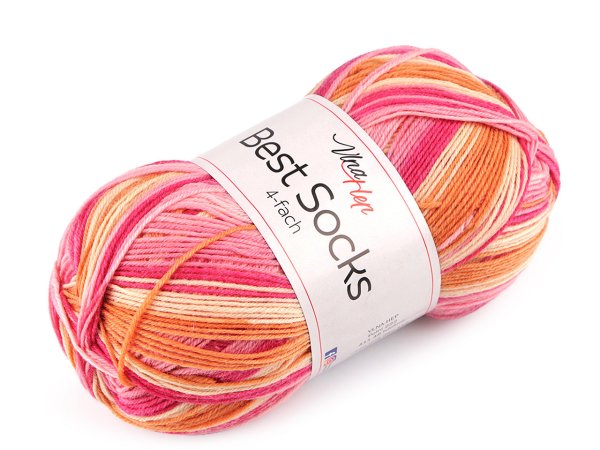 Pletací příze Best Socks samovzorovací / ponožkovka 100 g