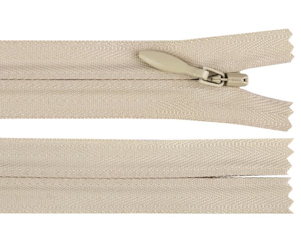 Spirálový zip skrytý YKK No 4 délka 50 cm