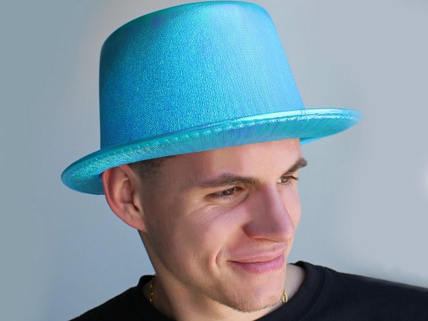 Párty / karnevalový klobouk / cylindr metalický