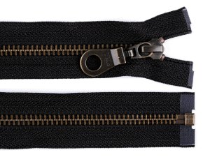 Staromosazný zip YKK No 5 délka 80 cm bundový