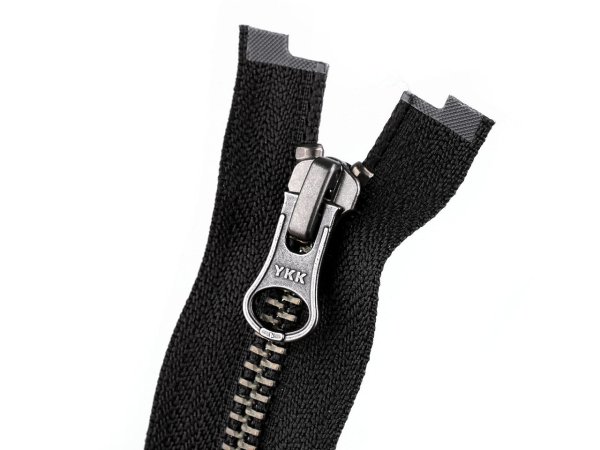 Zip kovový YKK No 5 dělitelný 2 jezdce / dvoucestný 60 cm na kožené bundy